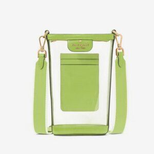 Kate Spade Clare North South Zip Phone Crossbody Clear See Through Purse KG085